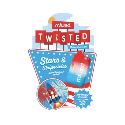 Mfused - American Stars & Stripesicles - Liquid Diamonds Disposable Vape - 1g