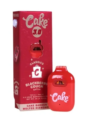 Cake | Blackberry Cough THC Vape Pen | with Cake Badder Melted Diamonds – 3g