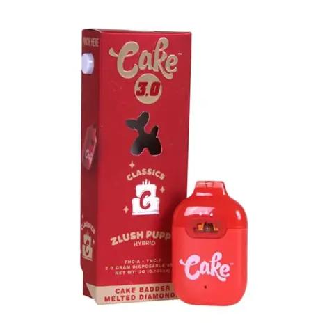 Cake | Zlush Puppy THC Vape Pen | with Cake Badder Melted Diamonds – 3g